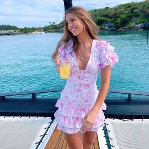 BRAND NEW BRUNCH CLUB ABBY DRESS PINK